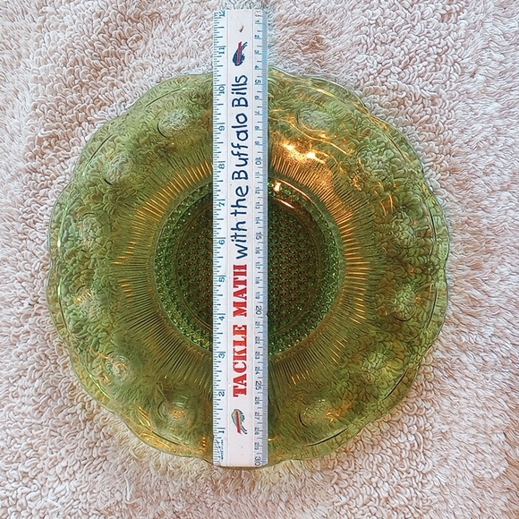 Vintage Green Glass Plate - Picture 3 of 3